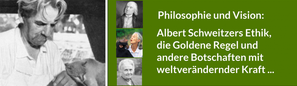 Philosophie und Vision: Albert Schweitzers Ethik, die Goldene Regel und andere Botschaften mit weltverändernder Kraft